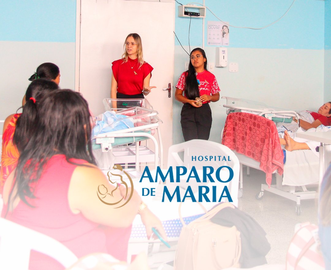 Hospital Amparo de Maria realiza ações na maternidade em apoio ao Agosto Dourado