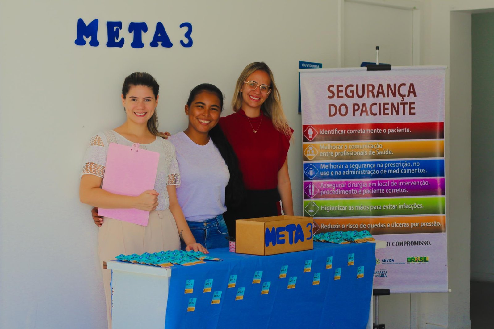Hospital Amparo de Maria promove ação para fortalecer a segurança do paciente e destaca a importância das metas de segurança