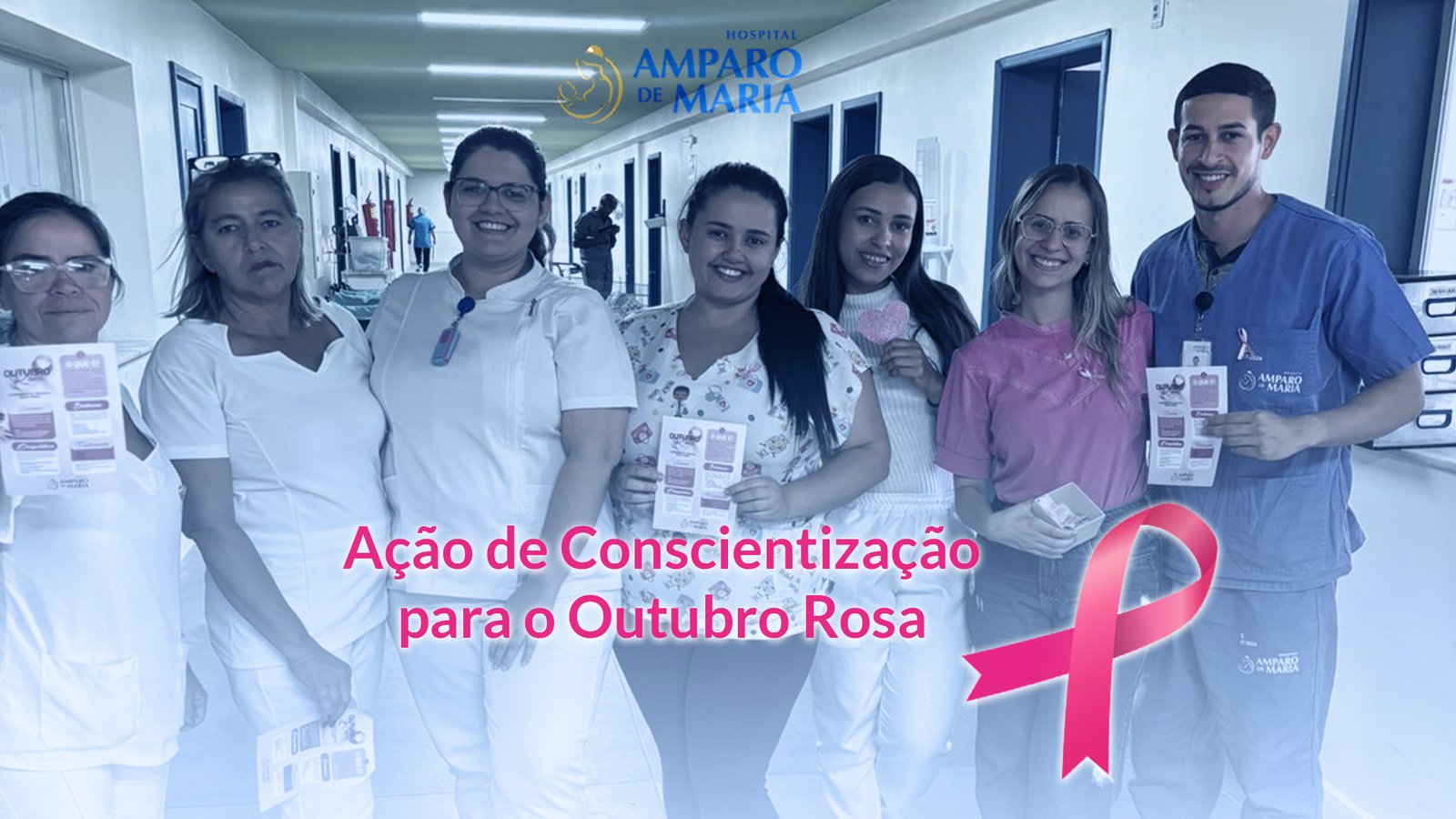 Hospital Amparo de Maria Realiza Ação de Conscientização para o Outubro Rosa